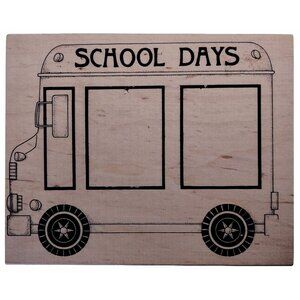 School Days Rubber Stamp Bus Design By All Night Media